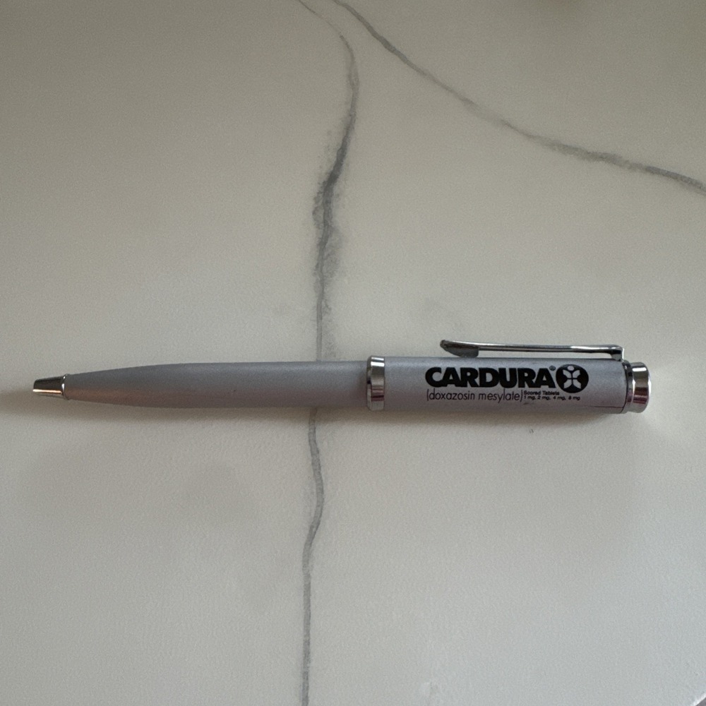 CARDURA Heavy Metal Medical Drug Rep Pharmaceutical Pen Collectible Advertising
